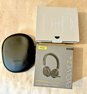 JABRA EVOLVE2 65 USB-C MS STEREO WIRELESS HEADSET BLACK BNIB - Picture 1 of 7
