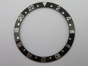Rolex GMT 16700/10/50 Black Silver Serif Bezel Insert - Picture 1 of 12