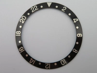 Rolex GMT 16700/10/50 Black Silver Serif Bezel Insert - Image 1 of 4