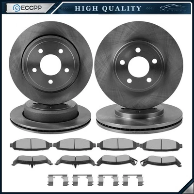 Front Rear Brake Pads Rotors For 03-11 Ford Crown Victoria Mercury Grand Marquis - Imagem 1 de 4