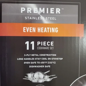 Neu Calphalon Premier Topfset Edelstahl 11-teilig Kochgeschirr auch Erhitzen - Bild 1 von 5