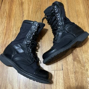 Stivali da uomo Corcoran in pelle nera tattici con punta a cappuccio taglia 8,5 M - Foto 1 di 13