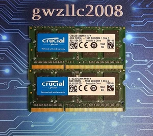 16GB (2x8GB) PC3L-12800s DDR3-1600MHz 2Rx8 Non-ECC Crucial CT8G3S1339M.M16FN - Picture 1 of 2