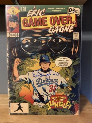 Pop Fly Pop Shop Arte Impresión Juego Sobre Eric Gagne Los Angeles Dodgers FIRMADO Foto 1 de 4