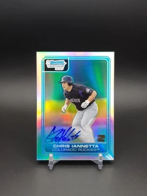 2006 Bowman Chrome Prospects Refractor /500 Chris Iannetta #BC229 Rookie Auto RC - Image 1 of 3