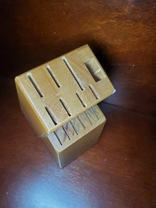 Messerblock helles Hartholz 14 Schlitze - Bild 1 von 8