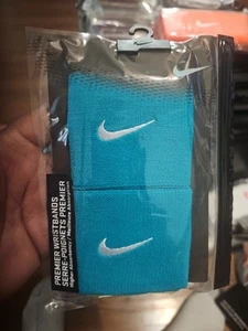 Nike Wristbands 2-Pack  TurquoiseWith white Swoosh - Picture 1 of 1