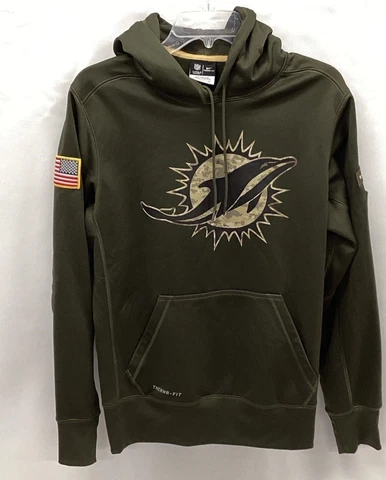 Nike Men’s Miami Dolphins Salute To Service Hoodie Sweatshirt Size Small NFL Cover