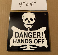DANGER HANDS OFF Porcelain Like Magnet Warning Sign Danger Sales Service GasOil