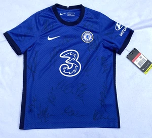 Camiseta infantil Chelsea FC 20/21 azul local equipo firmada edad 6 - 7 BNWT - Imagen 1 de 23