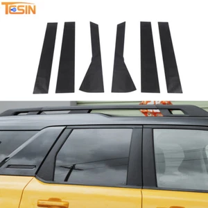 Carbon Fiber Exterior Window B Pillar fit Sticker For Ford Bronco Sport 2021-22 - Picture 1 of 10