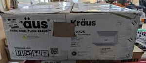 Kraus KCV-125-SO White 16" Ceramic Vessel Bathroom With Drain - Picture 1 of 3