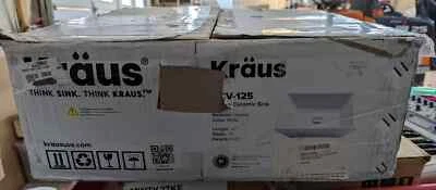 Kraus KCV-125-SO White 16" Ceramic Vessel Bathroom With Drain Foto 1 de 3