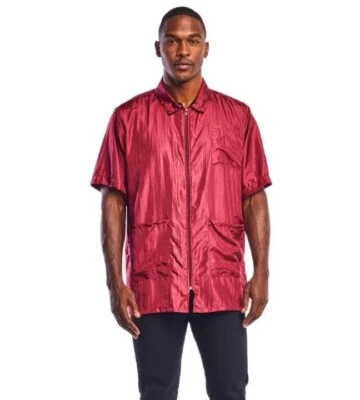 Betty Dain Nylon Barber Jacket 894-BUR | Burgundy