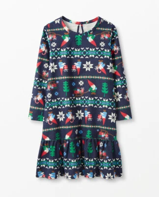 NWT NEW hanna andersson Holiday Christmas pj nightgown GIRLS 3 90 - Image 1 of 3