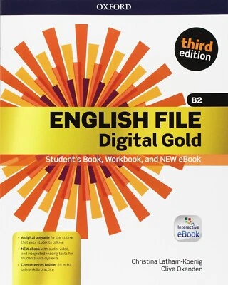 ENGLISH FILE DIGITAL GOLD B2 STUDENT'S BOOK THIRD EDITION OXFORD 9780194524735 - Immagine 1 di 2