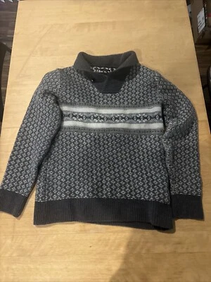 Barbour Sweater Mens Medium Gray Shawl Collar 100% Wool Knit Excellent Condition - Image 1 of 4