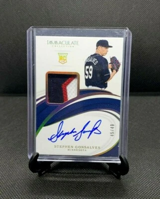 STEPHEN GONSALVES 2019 Panini Immaculate RPA RC Patch Auto Gold /49 PACK FRESH - Image 1 of 2