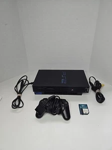 Playstation 2 PS2 Fat Console Black W/ Controller And Cables SCPH-30001 - Tested - Picture 1 of 13