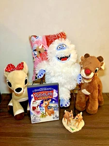 Rudolph the Red-Nosed Reindeer Holiday Bundle Pajamas Figure Dan Dee Plush, DVD - Picture 1 of 22