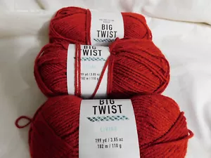 Lote de 3 tintes Big Twist Living realmente rojo 191991 - Imagen 1 de 2