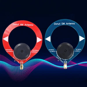 Donut Antenna AM MW/SW MW Shortwave Antenna Portable Mini Loop Antenna for Radio - Zdjęcie 1 z 21