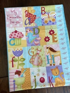 Benartex Curiosities by Nancy Halverson - Panel Girl Kid Alphabet Fabric - Picture 1 of 4