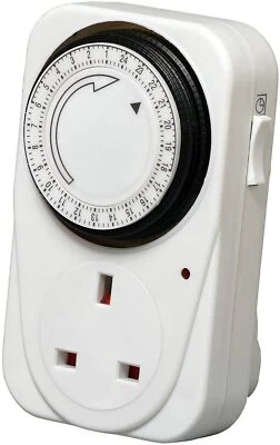 7 Day Programmable Mechanical Timer Switch for Mains Plug For Home security - Image 1 of 4