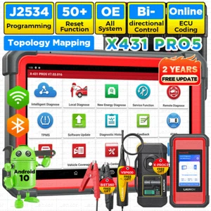LAUNCH X431 Pro5 & X-PROG3 PAD V+ Car Diagnostic Scanner Programming Coding - Picture 1 of 40