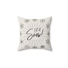 Let it snow Faux Suede Square Pillow