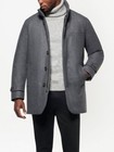 Norwegian Wool Stretch Down Filled Car Coat Charcoal