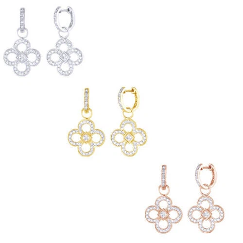 Brincos pendentes de ouro maciço 14k com lustre de gota de diamante natural 1,00 CT - Imagem 1 de 1