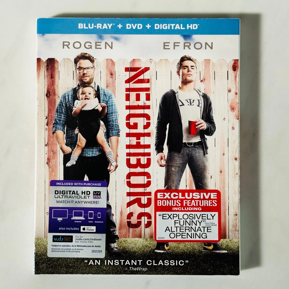 Neighbors - Blu-ray + DVD - Seth Rogen - Zac Efron - Slip Cover Foto 1 de 4