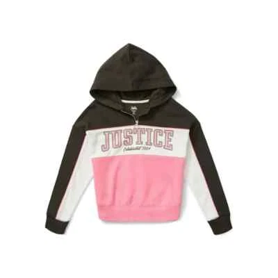 Sudadera con Capucha Justice Girls Colorblock-Negro--Grande (12-14)-NUEVA CON ETIQUETAS-302436 Foto 1 de 3