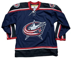 VTG KOHO Columbus Blue Jackets Hockey Jersey Adult Medium Autographed 2003-04 - Picture 1 of 10