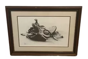 James Bama Old Saddle In The Snow Signed LE 1980 Framed 1257/1500 Western Art - Picture 1 of 11