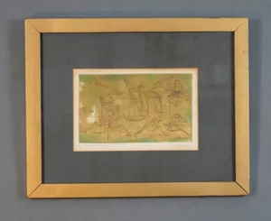 1962 Guillermo Silva Santamaria Surrealist Signed Original Etching - Picture 1 of 5