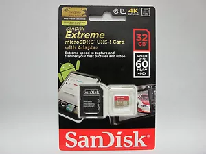 Sandisk 32GB Micro Extreme 4K SD card for GoPro Karma Hero 12 11 10 9 Quadcopter - Picture 1 of 3