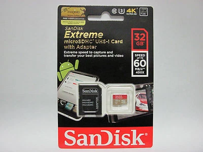 Sandisk 32GB Micro Extreme 4K SD card for GoPro Karma Hero 12 11 10 9 Quadcopter - Image 1 of 3