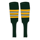 Mk Socks Traditional Baseball Stirrups Pattern E-9 Forest Green, Gold, White