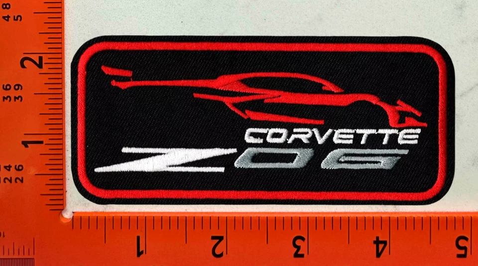 Corvette Z06 Patch Embroidered Iron-On Racing Sports Car Logo Badge