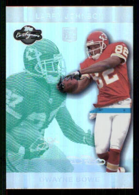 2007 Topps Co-Signers Holosilver Green #76B Dwayne Bowe/Larry Johnson /75 - Image 1 of 2