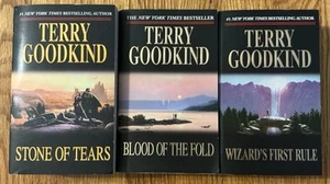 Terry Goodkind Stone Of Tears Blood of the Fold Wizards First Rule Book Lot 3 PB - Picture 1 of 3