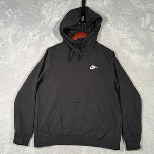 Sudadera con Capucha Nike Para Mujer Grande Negra Club Polar Pullover Cuello Embudo DQ5415-010 - Imagen 1 de 9