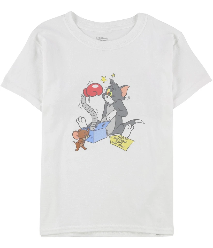 Reebok Tom And Jerry Happy Birthday T-Shirt White S (8) - Image 1 of 1