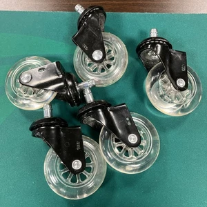 Fünf Silikon-Stielrollen für Drehstuhl robust gebraucht - Bild 1 von 7