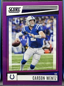 2022 Score - Carson Wentz #11 Purple Indianapolis Colts - Picture 1 of 4