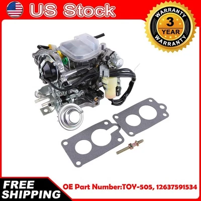 NEW Carburetor Fit Toyota Pickup 22R 1981 1982 1983-1987 W/ Round Plug TOY505 Foto 1 de 4