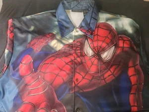 Spiderman 2002 Marvel Button Up Size Xl Vintage Movie Sony Sam Reimi  - Picture 1 of 8