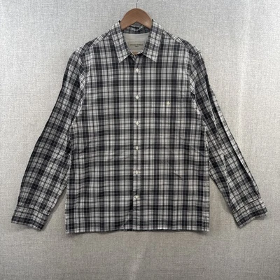 Officine Generale Shirt Mens Medium Gray Plaid Long Sleeve Button Up Pocket NWOT - Image 1 of 4
